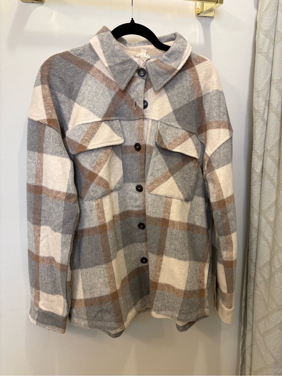 Hem & Thread Jackets & Blazers - NWT Hem & Thread Boutique Plaid Jacket Coat Shacket